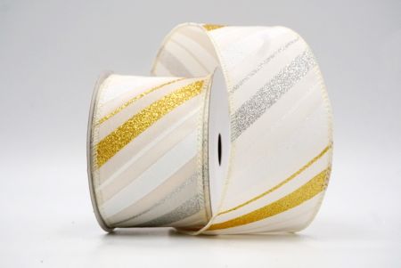 Cream_Sparkle Diagonal Stripe Wired Ribbon_KF8757GC-2-2