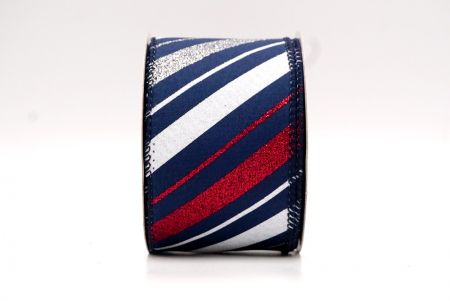 Navy Blue_Splendor Diagonalem Liniamentum Filum Ribbons_KF8757GC-4-4