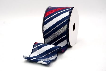 Navy Blue_Splendor Diagonalem Liniamentum Filum Ribbons_KF8757GC-4-4