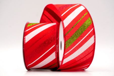 Rot_Sparkle Diagonal Stripe Drahtband_KF8757GC-7-7