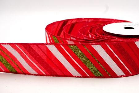 Rot_Sparkle Diagonal Stripe Drahtband_KF8757GC-7-7