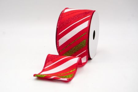 Red_Sparkle Diagonal Stripe Wired Ribbon_KF8757GC-7-7