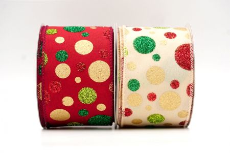 Feestelijke Polka Dot Glitter Draadlint_KF8759.KF8760