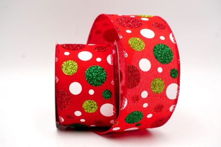 Red_Festive Polka Dot Glitter Wired Ribbon_KF8760GC-7-7