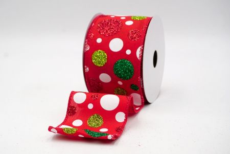 Red_Festive Polka Dot Glitter Wired Ribbon_KF8760GC-7-7