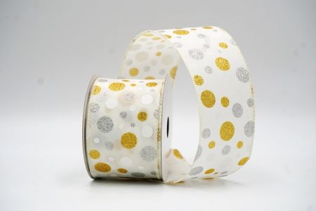 Crema Alba/Aurum Colorata Glitter Polkadots Filum Lorum_KF8766GC-2-2