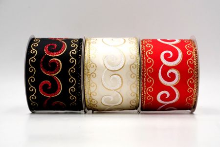 Weihnachts Glitzer Wirbel Drahtband_KF8769.KF8770.KF8771