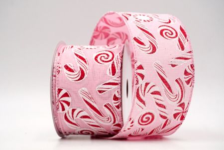 Pink_Holiday Candy Cane Wired Ribbon_KF8780GC-5-5