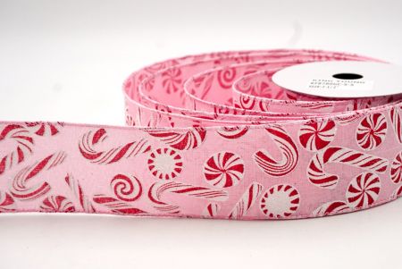 Pink_Holiday Candy Cane Wired Ribbon_KF8780GC-5-5