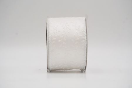 Cinta de Alambre con Diseño de Vides de Hoja de Papel de Aluminio Blanca_KF8782GC-1-1