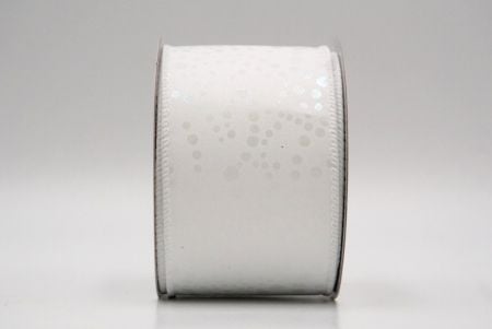 White_Festive Metallic Dots Wired Ribbon_KF8783GC-1-1