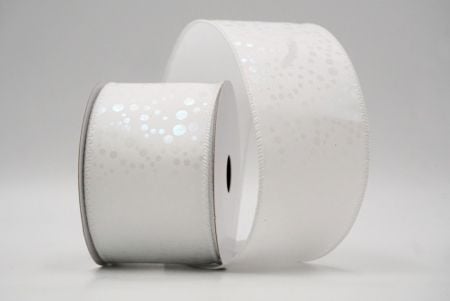 White_Festive Metallic Dots Wired Ribbon_KF8783GC-1-2