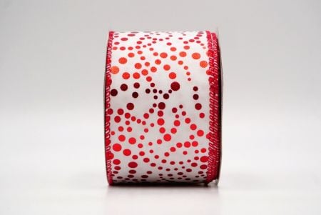 White/Red_Festive Metallic Dots Wired Ribbon_KF8784GC-1R-7