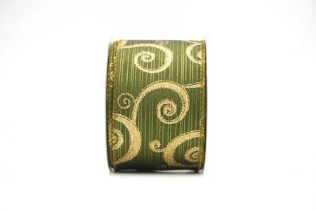 Matcha-grünes Glitzerwirbel-Design Drahtband_KF8790GC-16-220