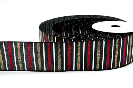 Zwarte_Sprankelende Feest Stripe Draadlint_KF8794GC-53-53