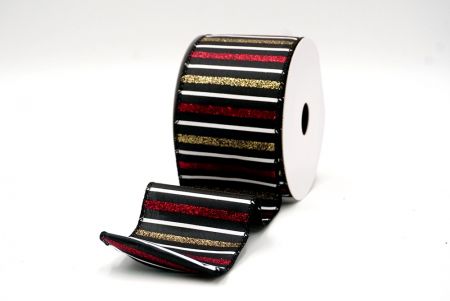 Zwarte_Sprankelende Feest Stripe Draadlint_KF8794GC-53-53