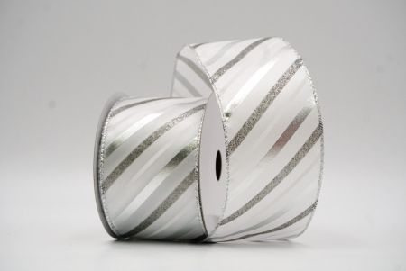 Nastro Wired glitterato argento/bianco_KF8799G-1