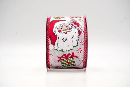 Wit/Rood Kerst Santa Hoofd Draadlint_KF8802GC-1-7