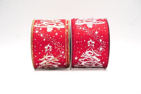 Glitter Christmas Tree Wired Ribbon_KF8829