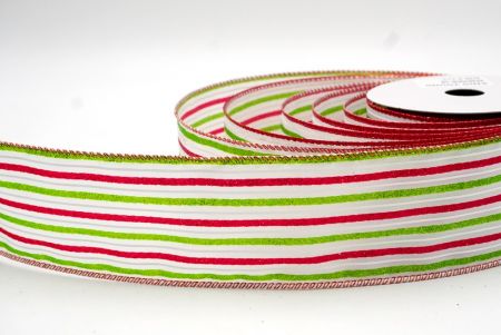 Albus_Lucidus Tri-Color Stripes Filum Ribbons_KF8840GR-1R