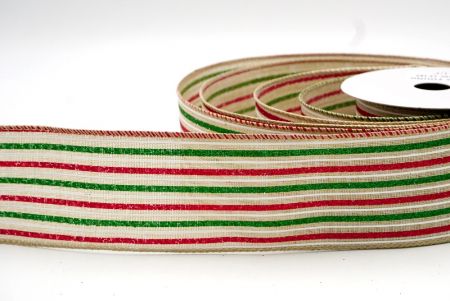 Khaki_Lucidus Tri-Color Stripes Filum Ribbons_KF8841GC-13-183