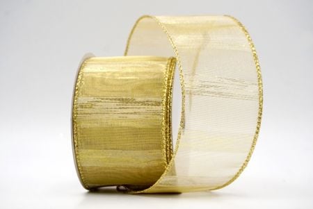 Silver/Gold_Festive Metallic Wired Ribbon_KF8842G-13