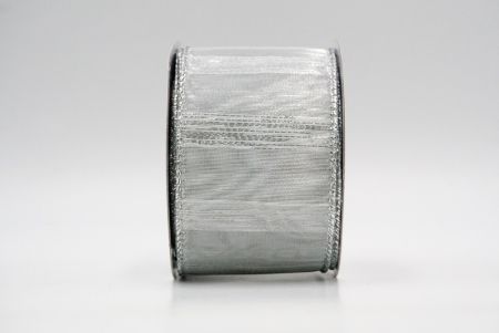 Silver_Festive Metallic Wired Ribbon_KF8842G-1