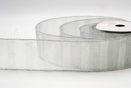 Silver_Festive Metallic Wired Ribbon_KF8842G-1