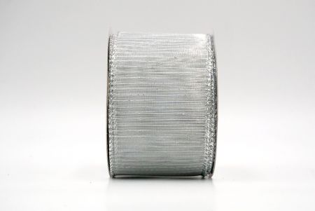 Silber_Festive Metallic Wired Ribbon_KF8843G-1