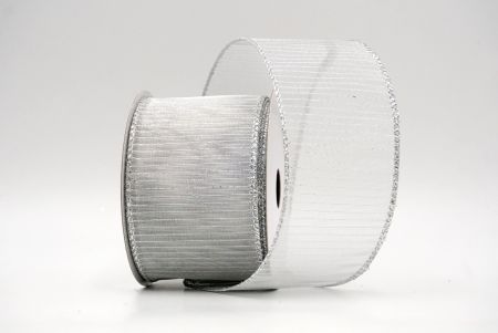 Silver_Festive Metallic Wired Ribbon_KF8843G-1