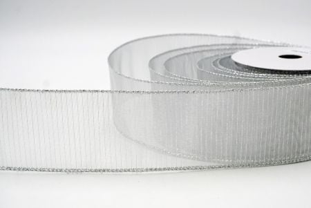 Silver_Festive Metallic Wired Ribbon_KF8843G-1