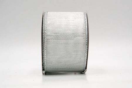 Silver_Festive Metallic Wired Ribbon_KF8844G-1