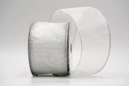 Silber_Festive Metallic Wired Ribbon_KF8845G-1