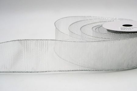 Silber_Festive Metallic Wired Ribbon_KF8845G-1