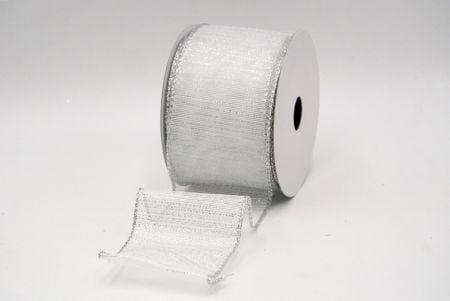 Silver_Festive Metallic Wired Ribbon_KF8845G-1