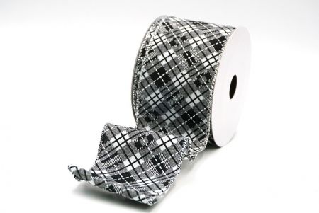 Collezione di rasoio a quadri tartan elegante bianco KF8853G-1