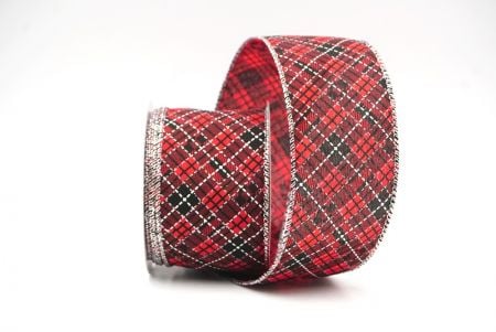 Rote elegante Tartan Plaid Drahtband KollektionKF8853G-7