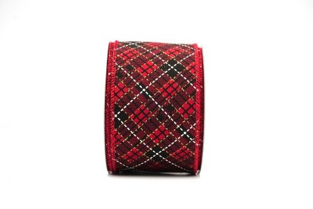 Piros/Arany Elegáns Tartan Kockás Szalag GyűjteményKF8853GC-7G