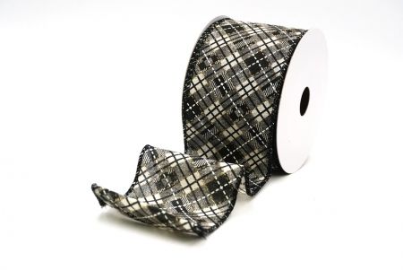 Cream Album Elegans Tartan Plaid Filum Ribbons CollectioKF8854GC-2-53