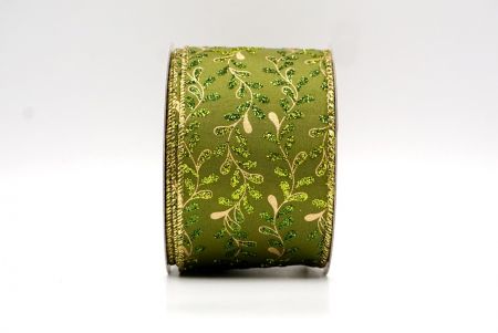 Groene_Glitterende Bladwijnstok Draadlint_KF8858G-3