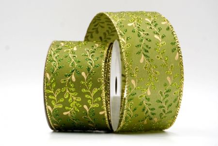 Groene_Glitterende Bladwijnstok Draadlint_KF8858G-3