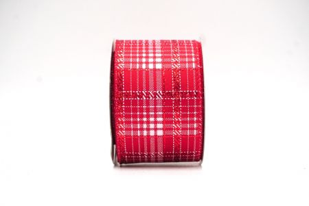 Rood Geruit Plaid met Gouden Accenten Draadlint_KF8862GC-7-7