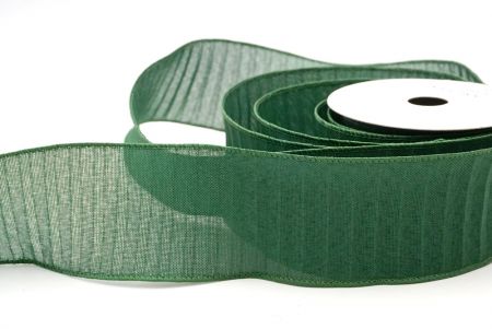 Dark Green_Color Pleated Wired Ribbon_KF8865GC-3-127