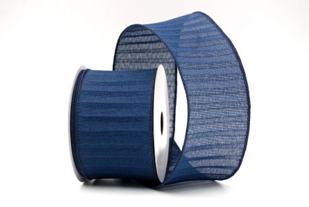 Navy Blue_Color Pleated Wired Ribbon_KF8865GC-4-4