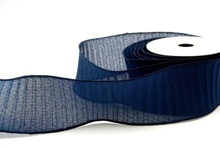 Nastro a pieghe con filo blu navy_Navy Blue_Color KF8865GC-4-4