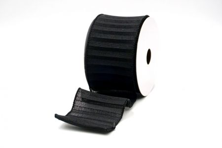 Black_Color Pleated Wired Ribbon_KF8865GC-53-53