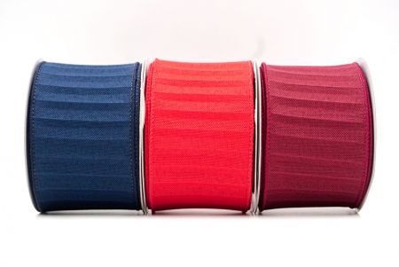 Solid Color Pleated Wired Ribbon_KF8865