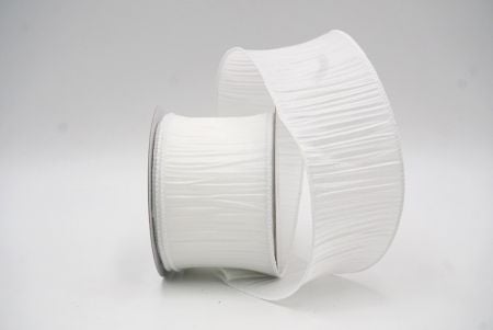 White Textured Pleated Wired Ribbon Collection_KF8866GC-1-1