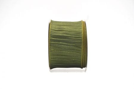 Matcha green Textured Pleated Wired Ribbon Collection_KF8866GC-15-185