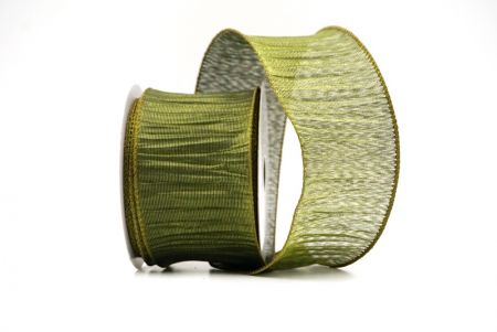 Matcha green Textured Pleated Wired Ribbon Collection_KF8866GC-15-185